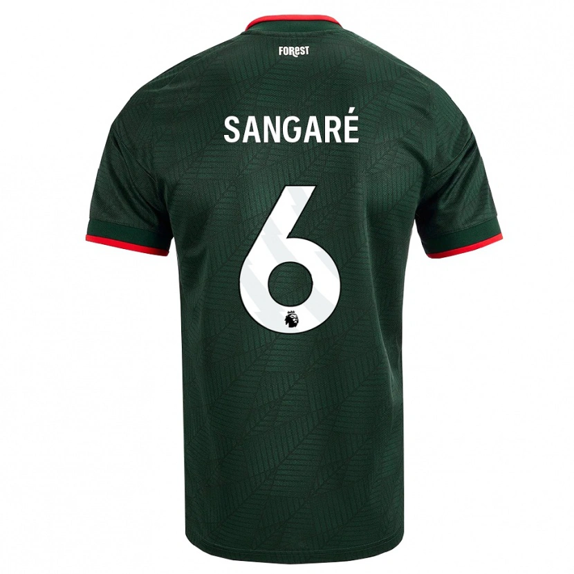 Danxen Niño Camiseta Ibrahim Sangaré #6 Verdeoscuro Rojo 2ª Equipación 2026/27 La Camisa