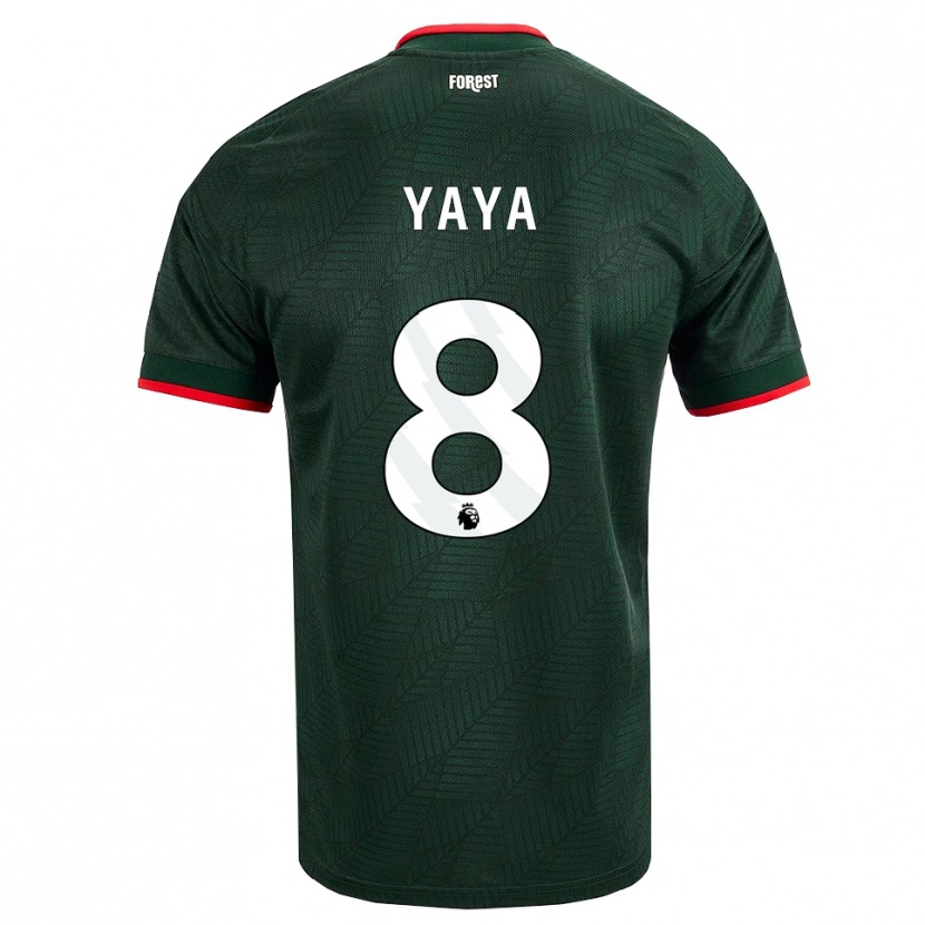 Danxen Niño Camiseta Cherif Yaya #8 Verdeoscuro Rojo 2ª Equipación 2026/27 La Camisa