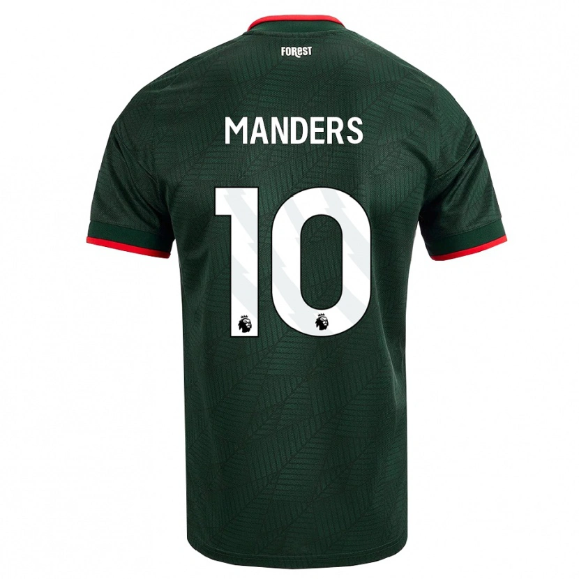 Danxen Niño Camiseta Holly Manders #10 Verdeoscuro Rojo 2ª Equipación 2026/27 La Camisa