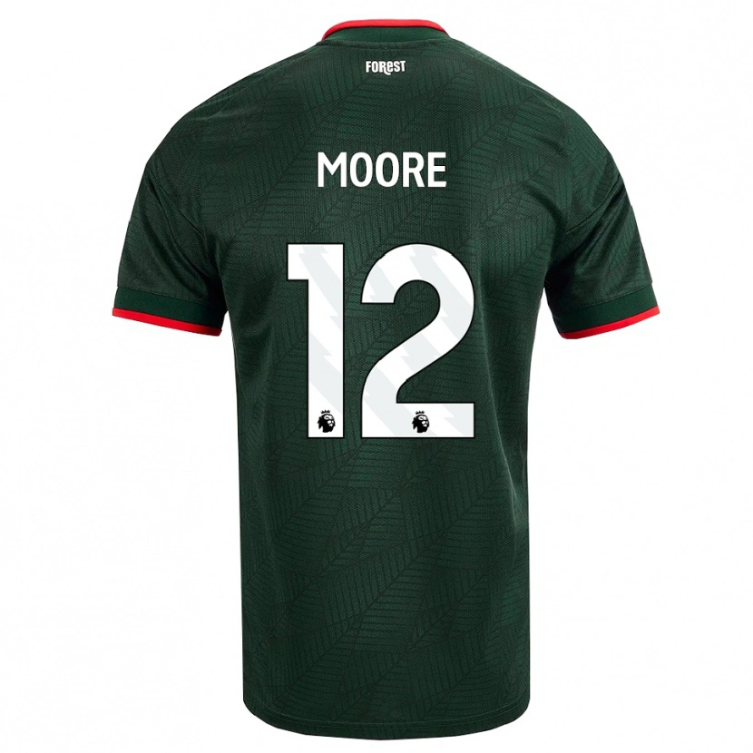 Danxen Niño Camiseta Daniel Moore #12 Verdeoscuro Rojo 2ª Equipación 2026/27 La Camisa