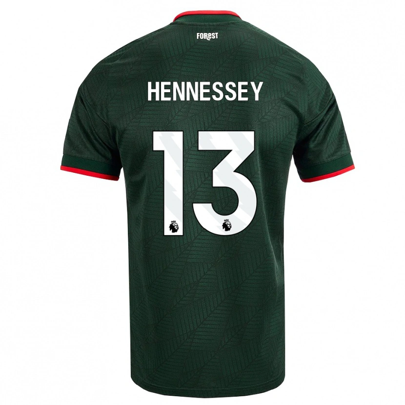 Danxen Niño Camiseta Wayne Hennessey #13 Verdeoscuro Rojo 2ª Equipación 2026/27 La Camisa