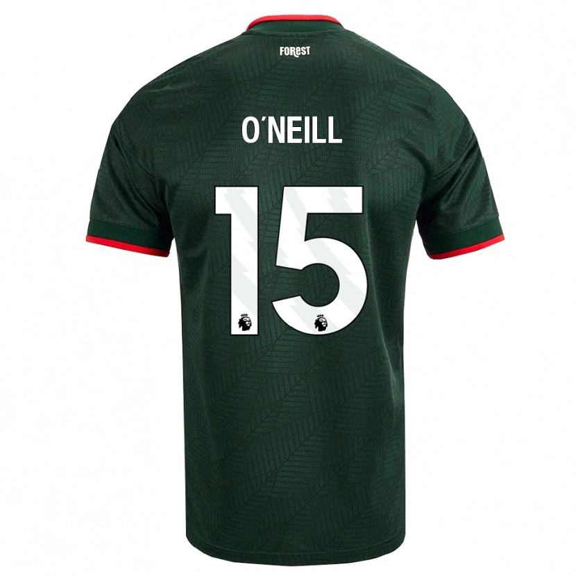 Danxen Niño Camiseta Laura-Jayne O'neill #15 Verdeoscuro Rojo 2ª Equipación 2026/27 La Camisa