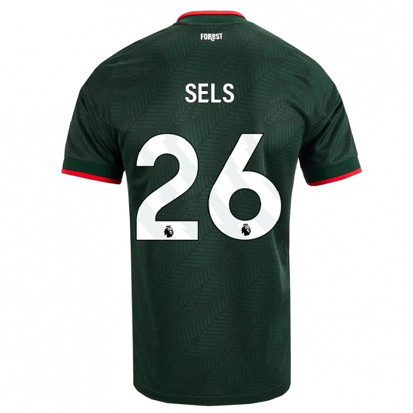 Danxen Niño Camiseta Matz Sels #26 Verdeoscuro Rojo 2ª Equipación 2026/27 La Camisa