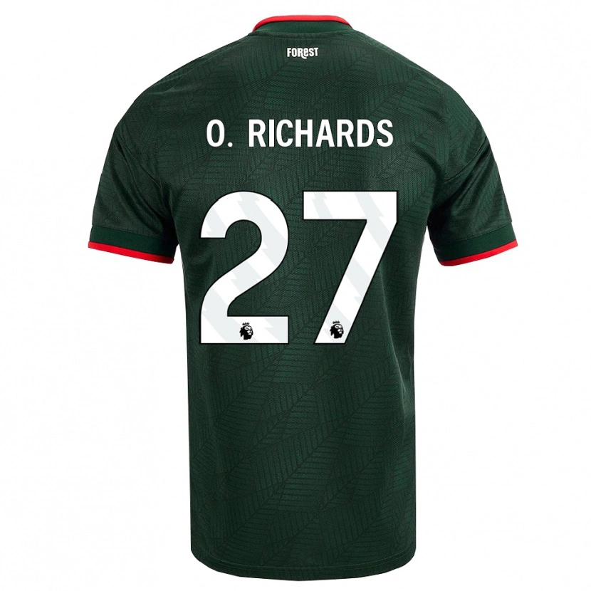 Danxen Niño Camiseta Omar Richards #27 Verdeoscuro Rojo 2ª Equipación 2026/27 La Camisa