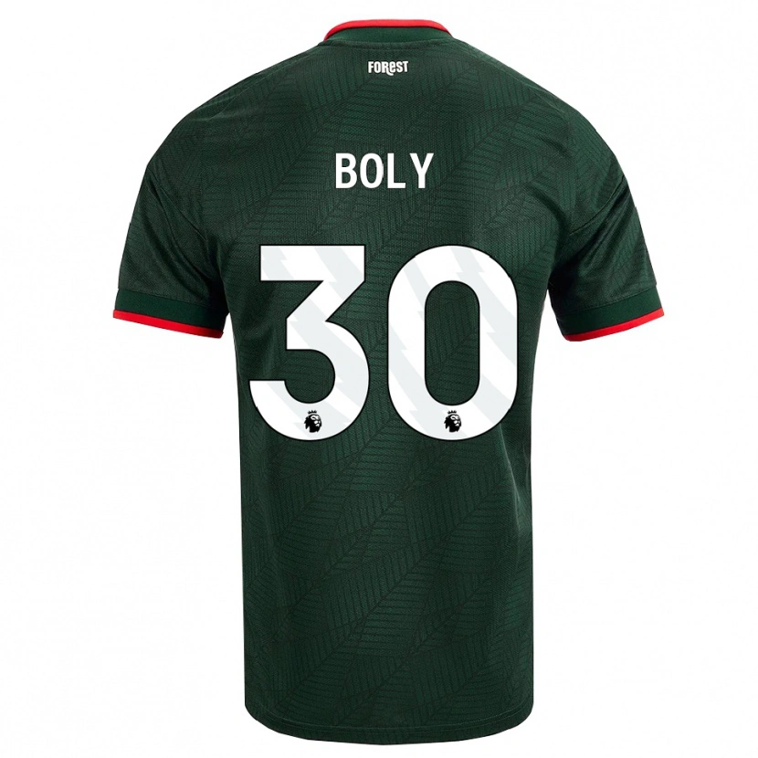 Danxen Niño Camiseta Willy Boly #30 Verdeoscuro Rojo 2ª Equipación 2026/27 La Camisa