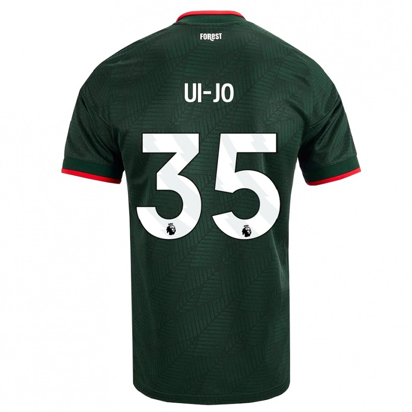 Danxen Niño Camiseta Ui-Jo Hwang #35 Verdeoscuro Rojo 2ª Equipación 2026/27 La Camisa