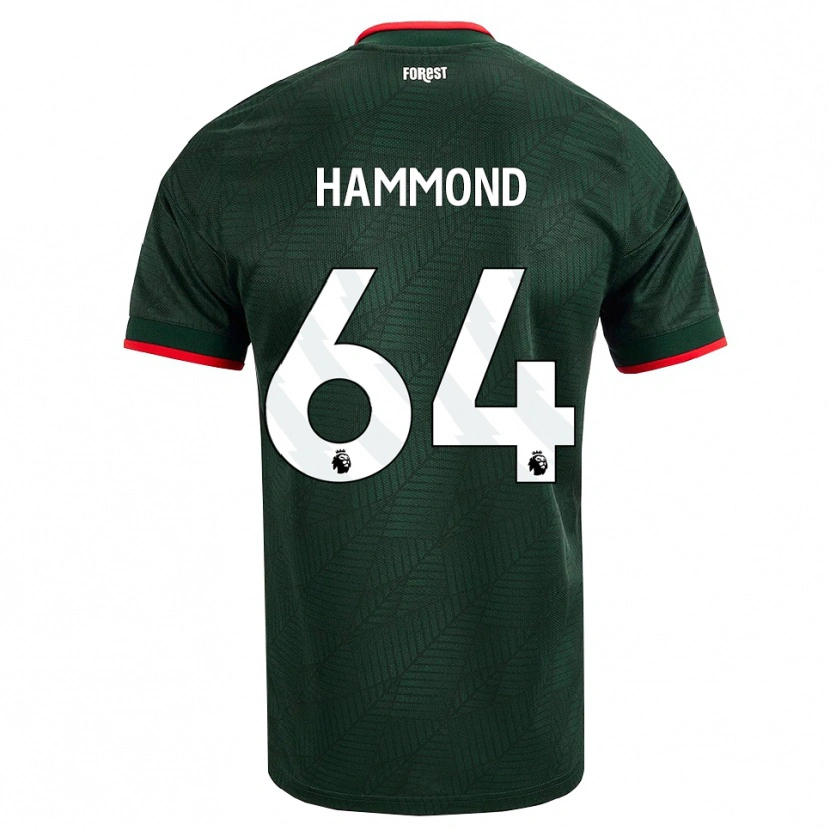 Danxen Niño Camiseta Ben Hammond #64 Verdeoscuro Rojo 2ª Equipación 2026/27 La Camisa