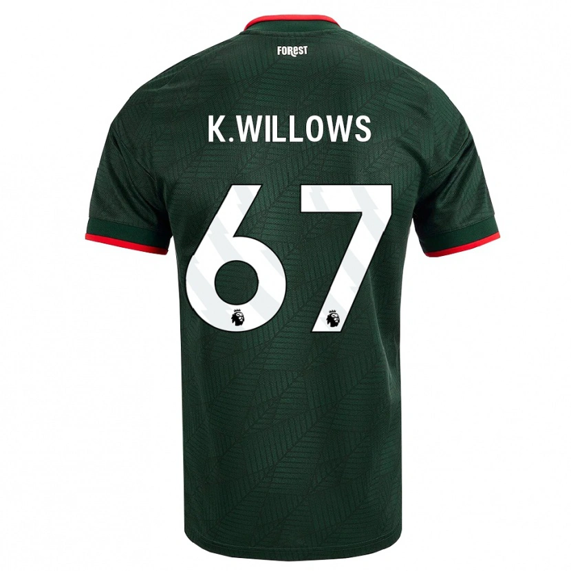 Danxen Niño Camiseta Keehan Willows #67 Verdeoscuro Rojo 2ª Equipación 2026/27 La Camisa