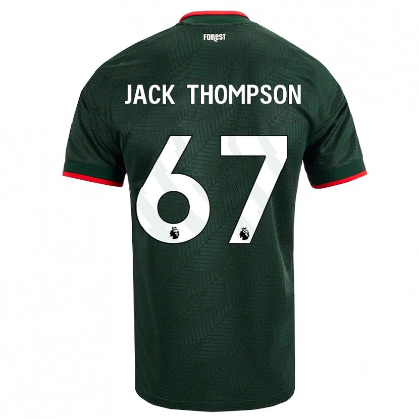 Danxen Niño Camiseta Jack Thompson #67 Verdeoscuro Rojo 2ª Equipación 2026/27 La Camisa