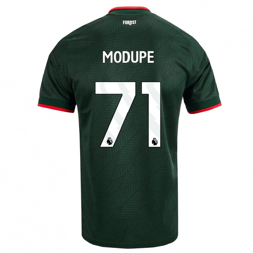 Danxen Niño Camiseta David Modupe #71 Verdeoscuro Rojo 2ª Equipación 2026/27 La Camisa