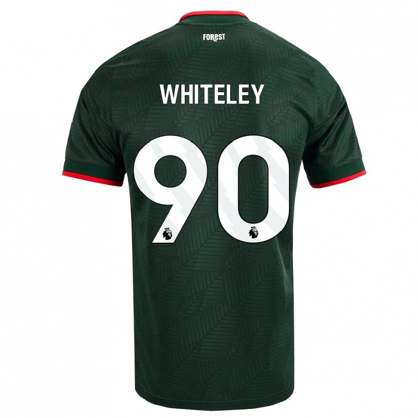 Danxen Niño Camiseta Jonathan Whiteley #90 Verdeoscuro Rojo 2ª Equipación 2026/27 La Camisa