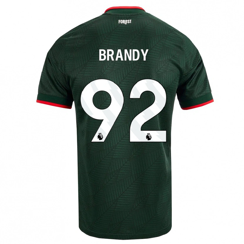 Danxen Niño Camiseta Taeneal Brandy #92 Verdeoscuro Rojo 2ª Equipación 2026/27 La Camisa