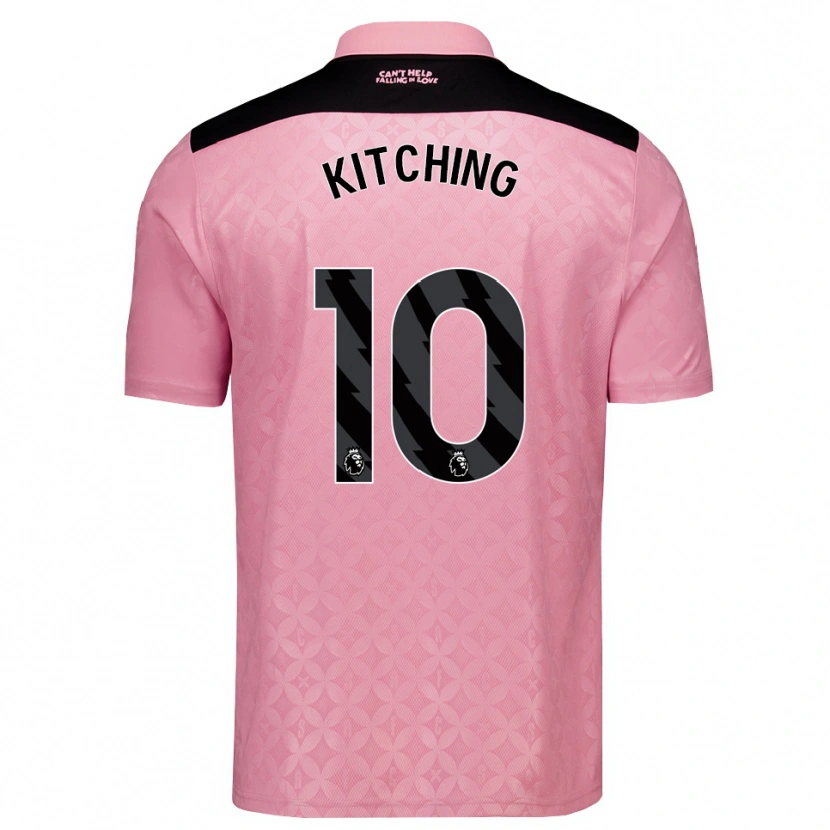 Danxen Niño Camiseta Katie Kitching #10 Rosaclaro Negro 2ª Equipación 2026/27 La Camisa
