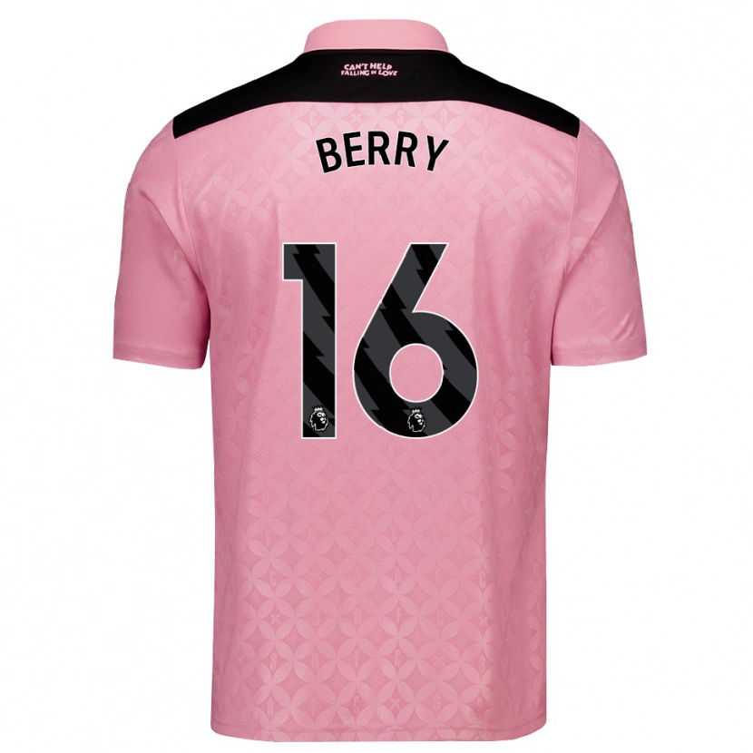 Danxen Niño Camiseta Ethan Berry #16 Rosaclaro Negro 2ª Equipación 2026/27 La Camisa