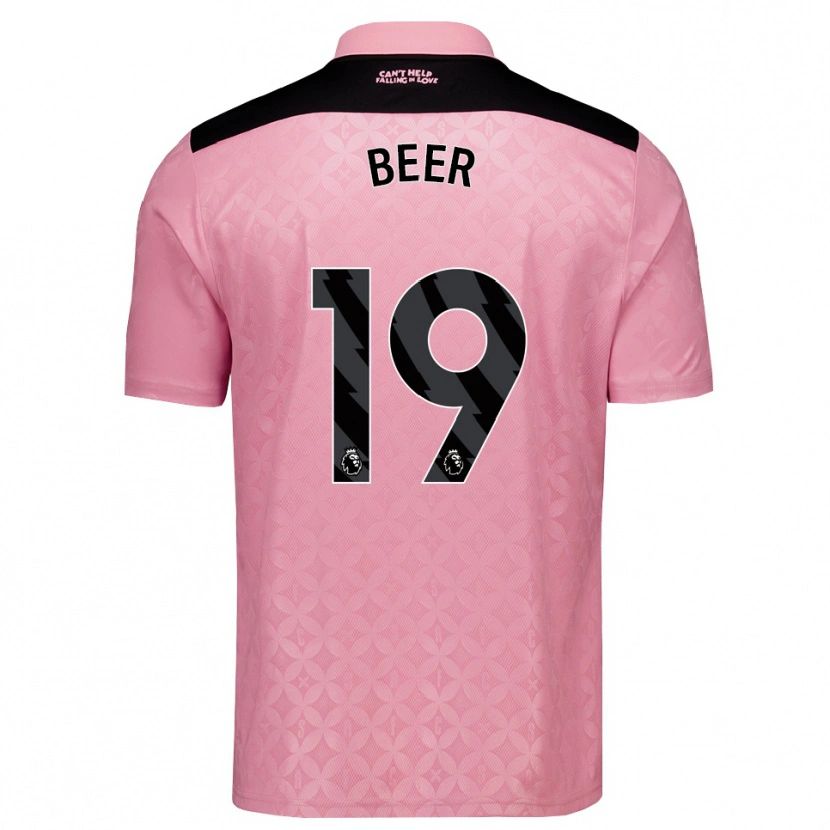 Danxen Niño Camiseta Megan Beer #19 Rosaclaro Negro 2ª Equipación 2026/27 La Camisa