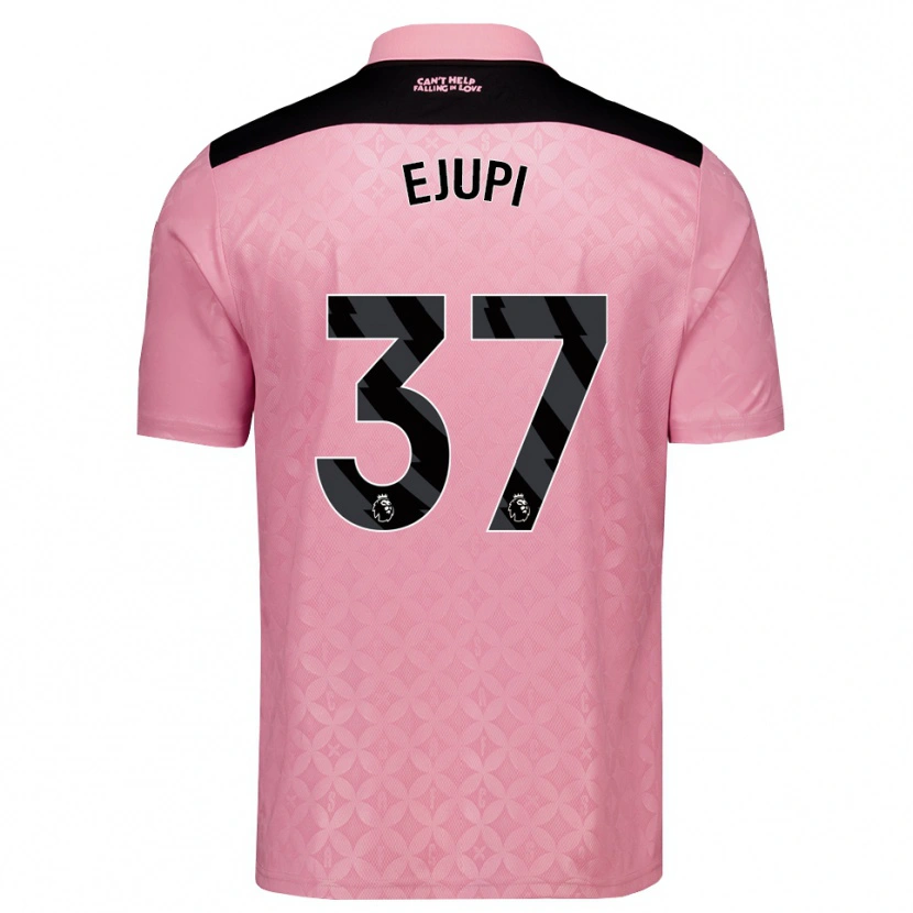 Danxen Niño Camiseta Elizabeta Ejupi #37 Rosaclaro Negro 2ª Equipación 2026/27 La Camisa