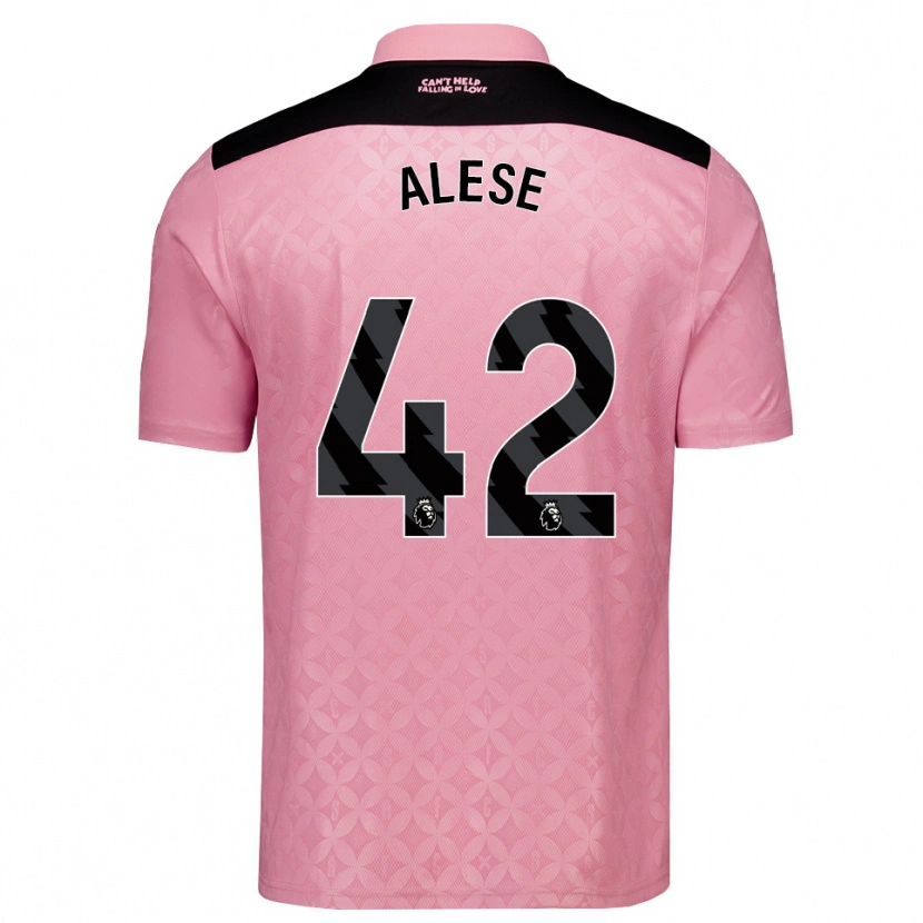 Danxen Niño Camiseta Aji Alese #42 Rosaclaro Negro 2ª Equipación 2026/27 La Camisa