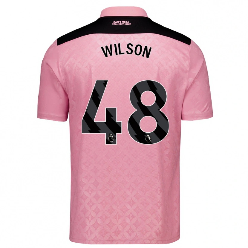 Danxen Niño Camiseta Callum Wilson #48 Rosaclaro Negro 2ª Equipación 2026/27 La Camisa