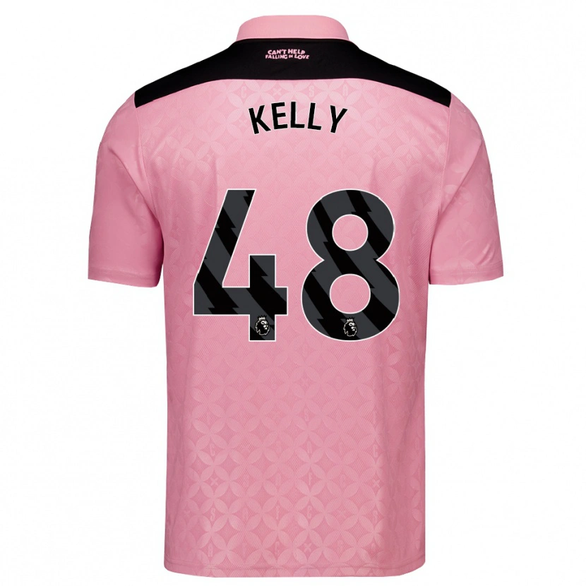 Danxen Niño Camiseta Caden Kelly #48 Rosaclaro Negro 2ª Equipación 2026/27 La Camisa