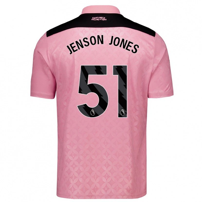 Danxen Niño Camiseta Jenson Jones #51 Rosaclaro Negro 2ª Equipación 2026/27 La Camisa