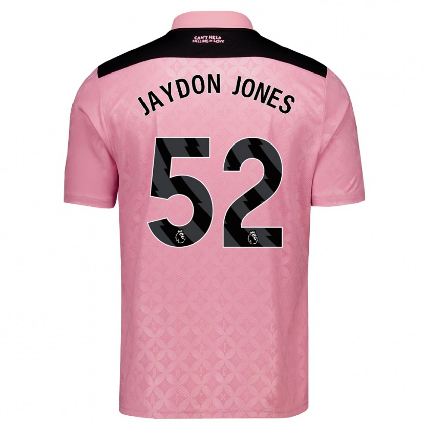 Danxen Niño Camiseta Jaydon Jones #52 Rosaclaro Negro 2ª Equipación 2026/27 La Camisa