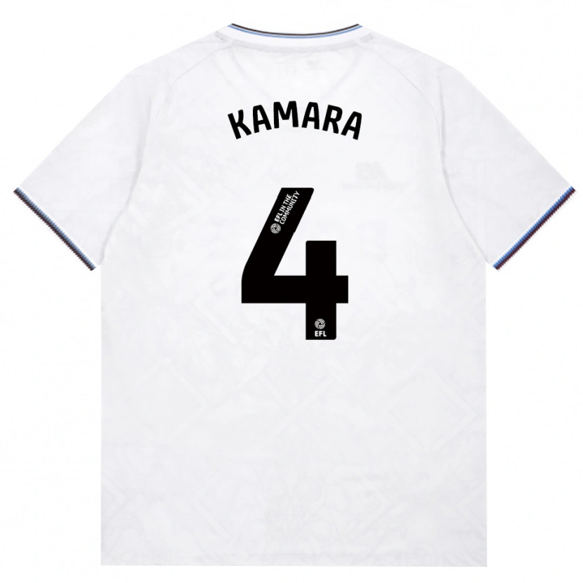 Danxen Niño Camiseta Aaron Kamara #4 Borgoña Blanco 2ª Equipación 2026/27 La Camisa