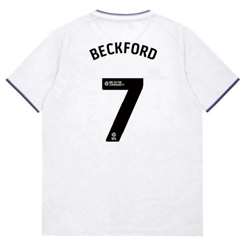 Danxen Niño Camiseta Lewis Beckford #7 Borgoña Blanco 2ª Equipación 2026/27 La Camisa