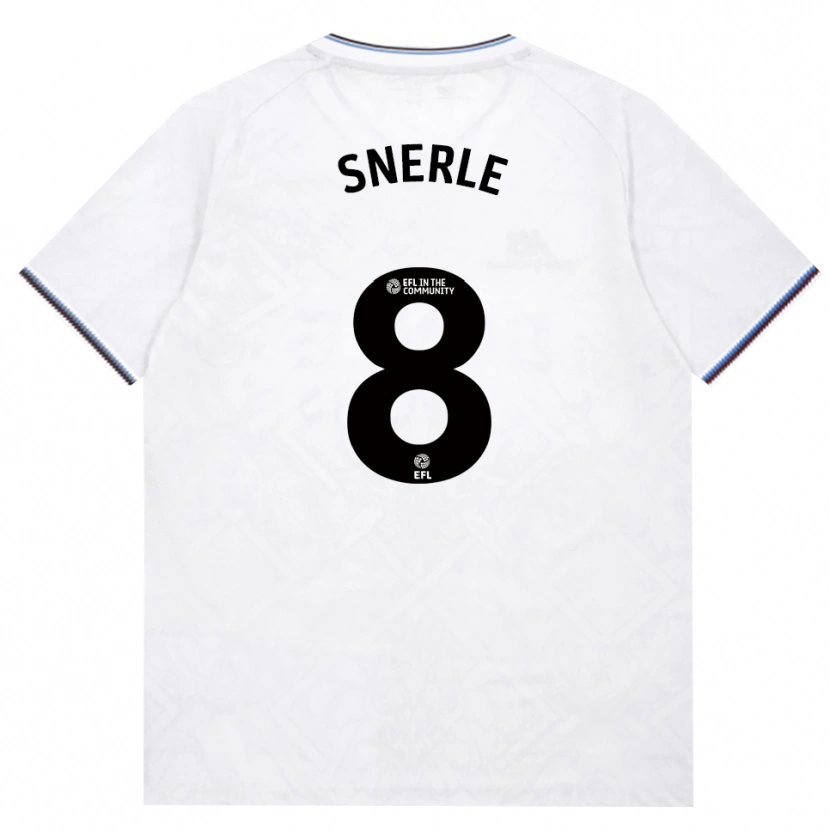 Danxen Niño Camiseta Emma Snerle #8 Borgoña Blanco 2ª Equipación 2026/27 La Camisa