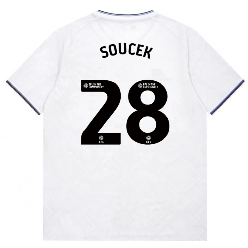 Danxen Niño Camiseta Tomáš Souček #28 Borgoña Blanco 2ª Equipación 2026/27 La Camisa