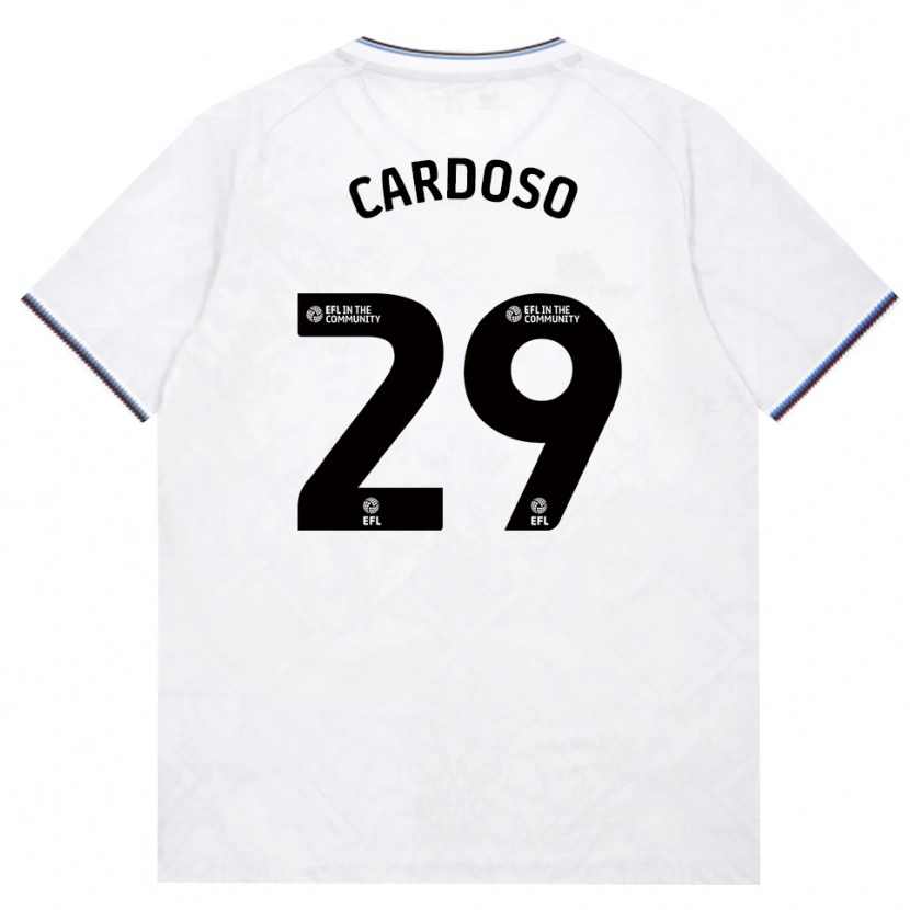 Danxen Niño Camiseta Goncalo Cardoso #29 Borgoña Blanco 2ª Equipación 2026/27 La Camisa