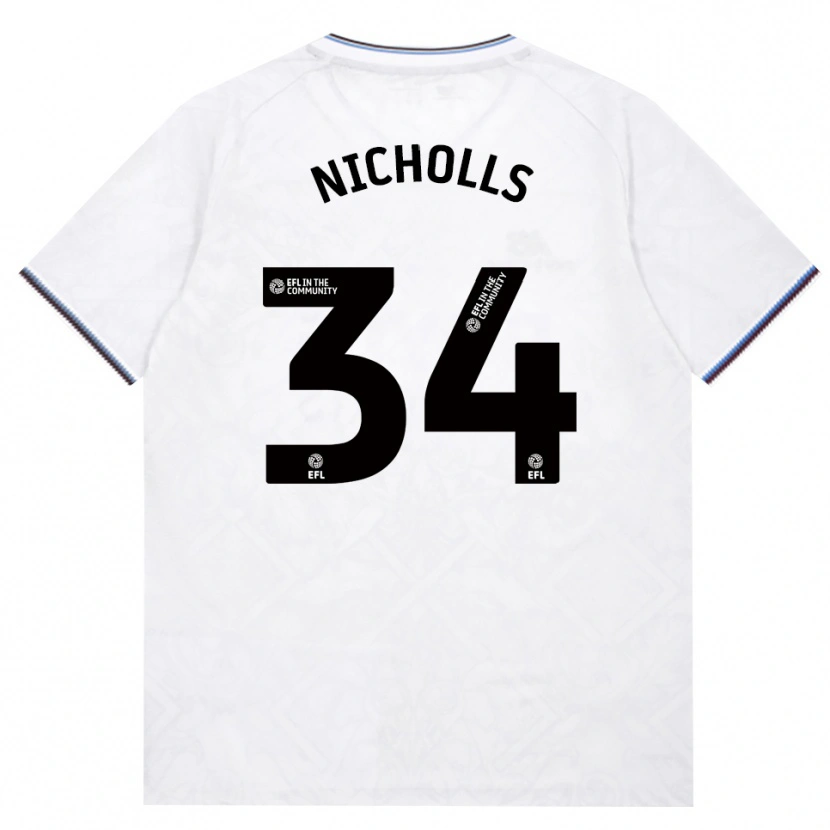 Danxen Niño Camiseta Macey Nicholls #34 Borgoña Blanco 2ª Equipación 2026/27 La Camisa