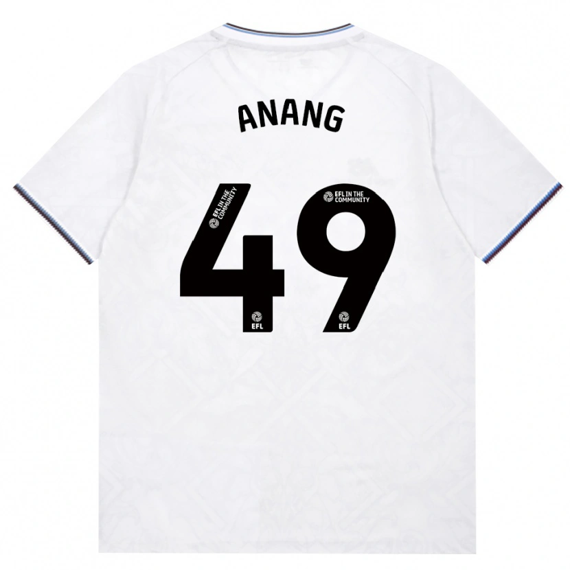 Danxen Niño Camiseta Joseph Anang #49 Borgoña Blanco 2ª Equipación 2026/27 La Camisa