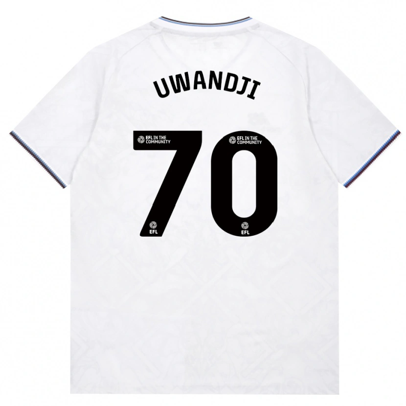Danxen Niño Camiseta Blaise Uwandji #70 Borgoña Blanco 2ª Equipación 2026/27 La Camisa