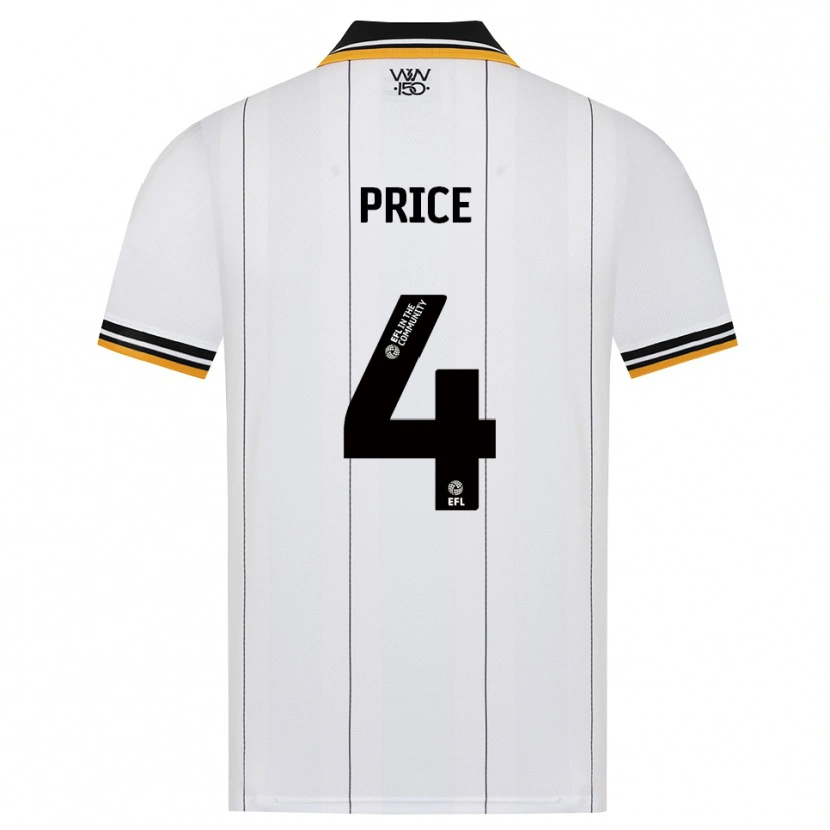 Danxen Niño Camiseta Anna Price #4 Naranja Blanco Negro 2ª Equipación 2026/27 La Camisa