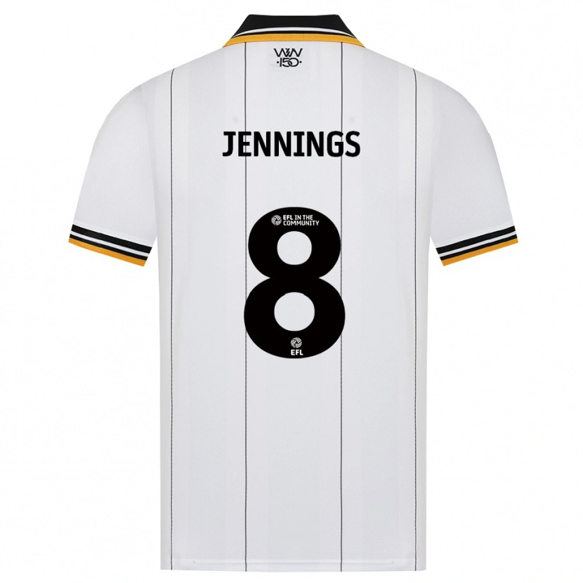 Danxen Niño Camiseta Shannie Jennings #8 Naranja Blanco Negro 2ª Equipación 2026/27 La Camisa