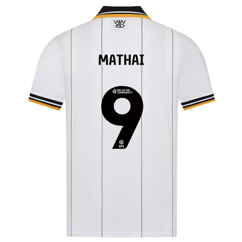 Danxen Niño Camiseta Junior Mathai #9 Naranja Blanco Negro 2ª Equipación 2026/27 La Camisa