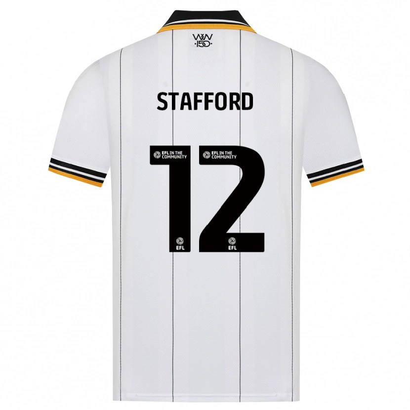 Danxen Niño Camiseta Ollie Stafford #12 Naranja Blanco Negro 2ª Equipación 2026/27 La Camisa