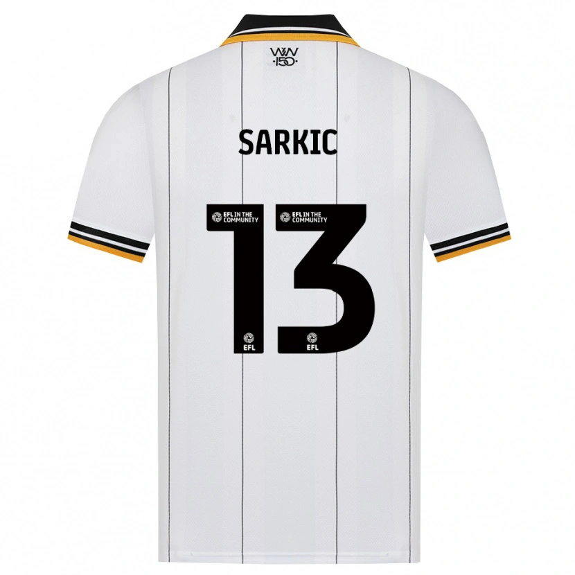 Danxen Niño Camiseta Matija Sarkic #13 Naranja Blanco Negro 2ª Equipación 2026/27 La Camisa