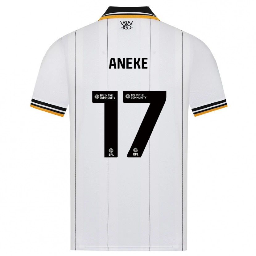 Danxen Niño Camiseta Aaron Aneke #17 Naranja Blanco Negro 2ª Equipación 2026/27 La Camisa
