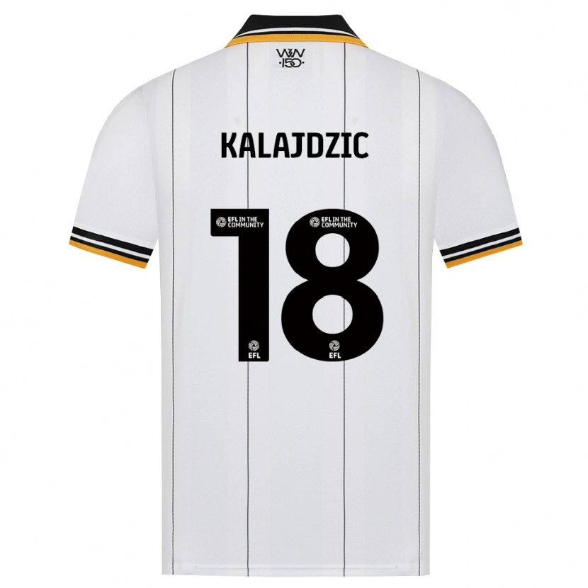 Danxen Niño Camiseta Sasa Kalajdzic #18 Naranja Blanco Negro 2ª Equipación 2026/27 La Camisa