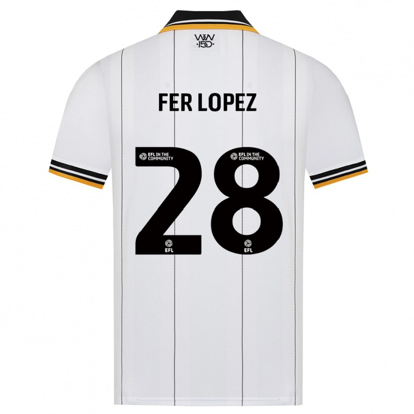 Danxen Niño Camiseta Fer López #28 Naranja Blanco Negro 2ª Equipación 2026/27 La Camisa