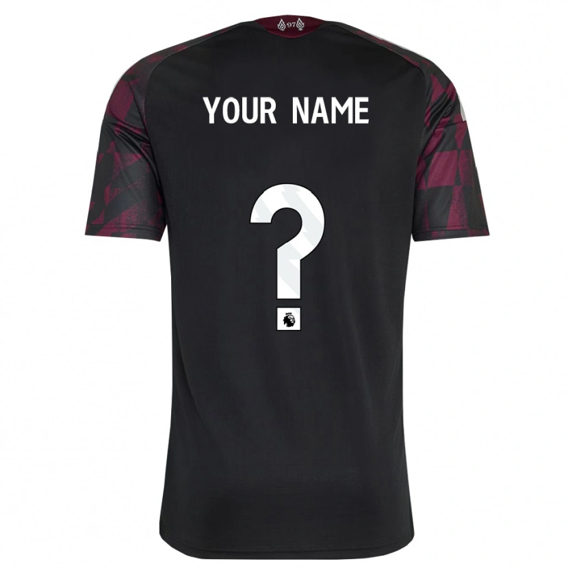 Danxen Niño Camiseta Su Nombre #0 Negro Blanco Púrpura Equipación Tercera 2026/27 La Camisa