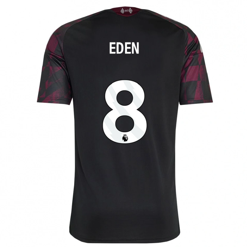 Danxen Niño Camiseta Luca Eden #8 Negro Blanco Púrpura Equipación Tercera 2026/27 La Camisa