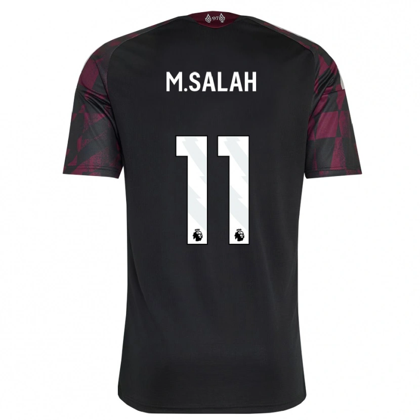 Danxen Niño Camiseta Mohamed Salah #11 Negro Blanco Púrpura Equipación Tercera 2026/27 La Camisa