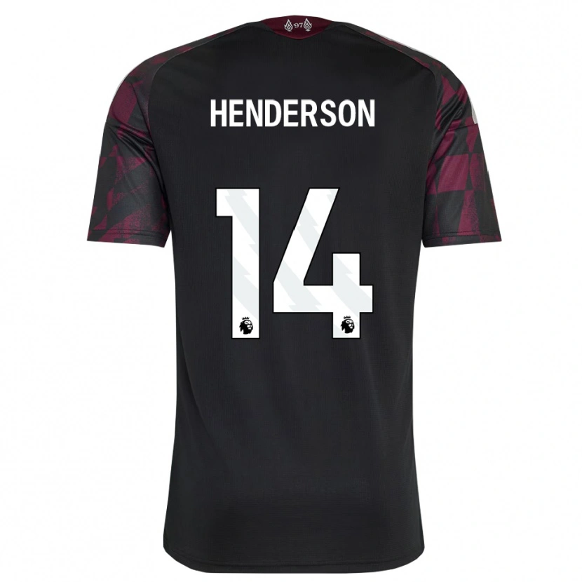 Danxen Niño Camiseta Henderson #14 Negro Blanco Púrpura Equipación Tercera 2026/27 La Camisa