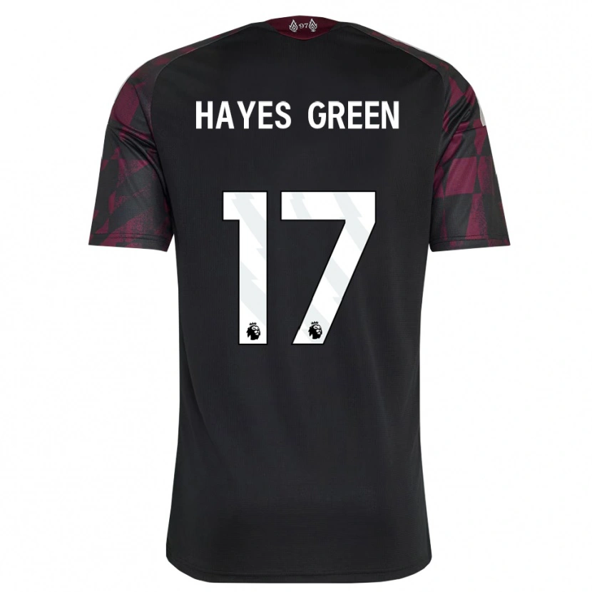 Danxen Niño Camiseta Charlie Hayes-Green #17 Negro Blanco Púrpura Equipación Tercera 2026/27 La Camisa