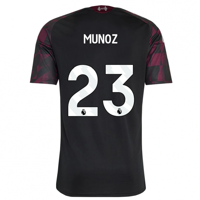 Danxen Niño Camiseta Víctor Muñoz #23 Negro Blanco Púrpura Equipación Tercera 2026/27 La Camisa