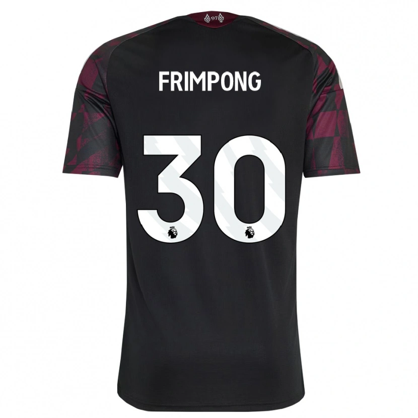 Danxen Niño Camiseta Jeremie Frimpong #30 Negro Blanco Púrpura Equipación Tercera 2026/27 La Camisa