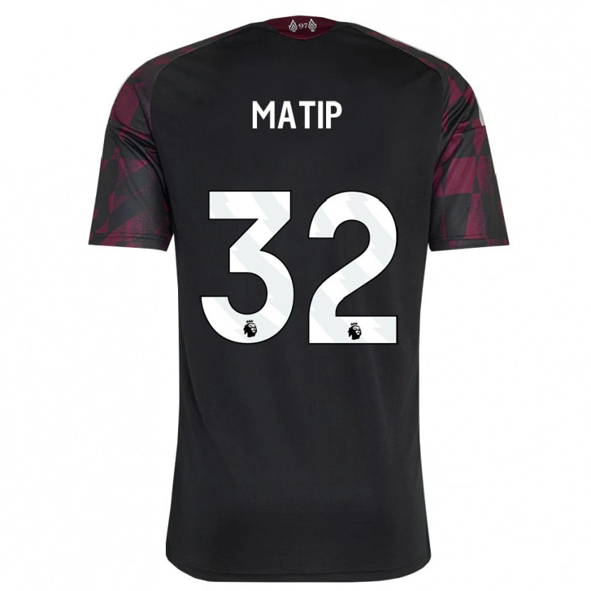 Danxen Niño Camiseta Joel Matip #32 Negro Blanco Púrpura Equipación Tercera 2026/27 La Camisa