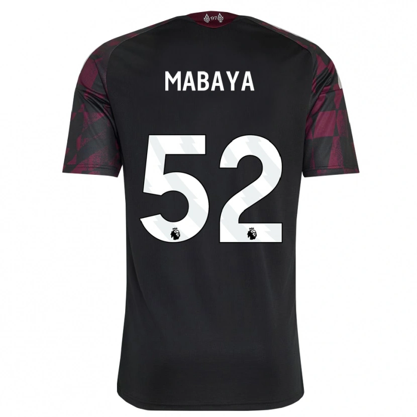 Danxen Niño Camiseta Isaac Mabaya #52 Negro Blanco Púrpura Equipación Tercera 2026/27 La Camisa